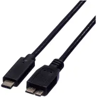 Roline Câble USB 3.2 Gen 1, C-Micro B, ST/ST, noir, 0,5 m