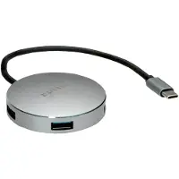 Roline Hub USB 3.2 Gen 1, rond, 4x, câble de raccordement type C