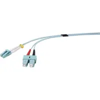 Renkforce RF-4755212 Câble de raccordement fibre optique 1.00 m turquoise [1x LC mâle - 1x SC mâle] 50/125 µ multimode OM3
