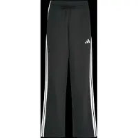 Adidas Pantalon de sport 'Essentials 3-Stripes Open Hem Fleece' noir / blanc