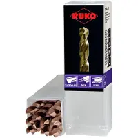 RUKO Din 338 Hss-co 5 Ground Split Point Helical Ø 5.75 Mm Metal Drill Bit 10 Units Clair