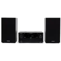 Aiwa MCBT-550 Micro Hi-Fi System, black (Bluetooth, Lecteur de CD), Chaîne stéréo, Noir