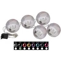 Europalms LED Snowball 8cm, noir 5x