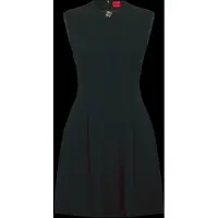 HUGO Robe à manches casquette avec encolure goutte d'eau ornée de garnitures métalliques