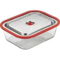 Magic Vac Glass 2,0 L Airtight Container Rouge