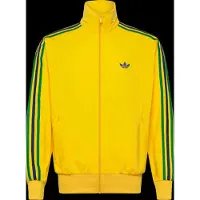 Adidas Veste de survêtement 'Firebird' jaune / vert foncé