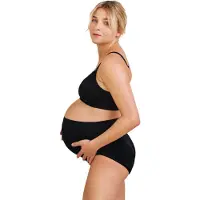 Carriwell Femmes, Sous-vêtements, Culotte de grossesse, Noir, (Une unité par pack, L)