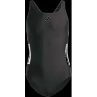 Adidas Maillot de bain de sport '3-Stripes C-Back Swimsuit' noir / blanc cassé