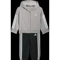 Adidas Survêtement 'ESSENTIALS' gris chiné / noir / blanc
