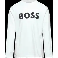 BOSS T-shirt à manches longues en coton pour enfant avec logo contrastant