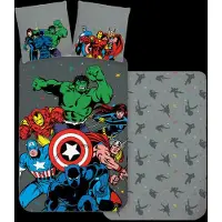 BrandMac Avengers Classic Comic Style Parure de lit 140×200/70×90 cm
