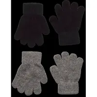 CeLaVi Gants gris chiné / noir