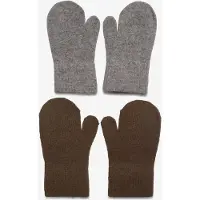 CeLaVi Moufles - Laine/Nylon - 2 Pack - Militaire Olive/Gris Chi - - 3-6 ans (98-116) - Moufles
