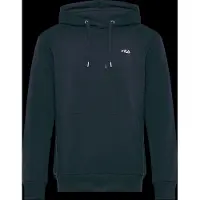 FILA Sweat à capuche bleu pour homme, manches longues, poche kangourou et broderie