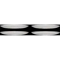Hubsch Assiettes en verre ø27cm - set de 12 pièces