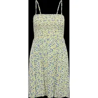 Rip Curl Surf Side Shirred Sleeveless Short Dress Jaune XS Femme