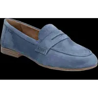 Tamaris Mocassins pour femme en cuir avec bride sur le cou-de-pied 1-24233-46, pointure : 39 EU, couleur : bleu