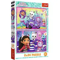 Trefl PUZZLE 2x24 Amusant avec Gabby 34433