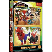 Trefl PUZZLE 2x24 Spidey et dinosaures 34432