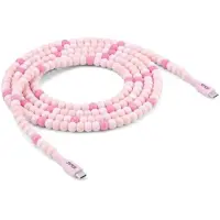 Club 3D CAC-3010 Club3D Lifestyle USB-C Perlen-Kabel PD60W,480Mbps 2m rosa retail