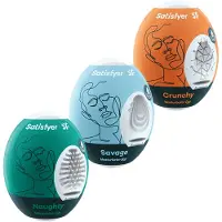 Satisfyer Eggs, masturbateurs, lot de 3. Coquins, Sauvages, Croquants