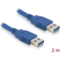 DeLOCK Câble USB A vers USB A - 2 mètres - Bleu -