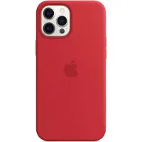 Apple Coque en silicone avec MagSafe (iPhone 12 Pro Max), Coque pour téléphone portable, Rouge
