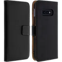Avizar Housse Samsung Galaxy S10e Etui Portefeuille Cuir Support Vidéo - Noir