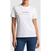 Calvin Klein T-shirt classique avec logo Femme Bright White