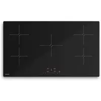 Klarstein PowerGlide Plaque Induction 90cm - 5 Zones, 9800W Boost, Curseur Tactile, Minuterie, Sécurité Enfant, Vitrocéramique Facile à Nettoyer, Plaque Cuisson Induction Encastrable