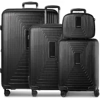 Redolz trolley beauty case Essentials 14 Trolley Set 4 pièces ( S Exp. + Beauty Case ) Black Metallic noir 54cm