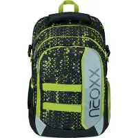 NEOXX sac d'école pour ordinateur portable Active Pro School Backpack Code Breaker vert clair noir
