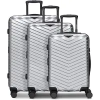 Redolz trolley Essentials 18 Trolley Set 3 pièces Metallic-Silver Shiny argenté 56cm
