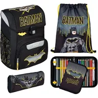 Scooli sac d'école EasyStart Schulranzen-Set 5 pièces Batman noir
