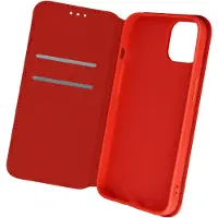 Avizar Étui iPhone 13 Clapet Portefeuille Fonction Support Vidéo Rouge