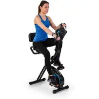 Capital Sports Azura Velo d'Appartement Pliable, Velo d'Exercice Cardio-training, Cross Trainer pour la Maison, Home Trainer, Pedalier d'Appartement, Vélo d'Intérieur Magnétique, Support Tablette