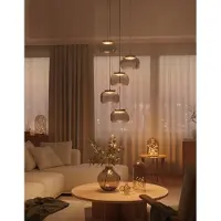 Nova Luce Suspension moderne Bios 5 lumières noir