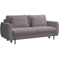 Selsey RANE - Canapé avec fonction sommeil et housse chenille hydrofuge, greige