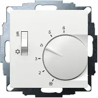 Eberle RÉGULATEUR DE PIÈCE ENCASTRE 5-30C AC 230V 1W Eberle (UTE1770-RAL9016-G-55), Thermostat, Blanc
