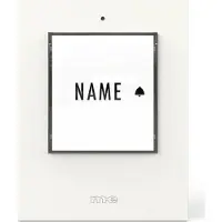 M-E Modern-Electronics m-e 41430 Bouton-poussoir de sonnette éclairé, avec plaque d'identité blanc