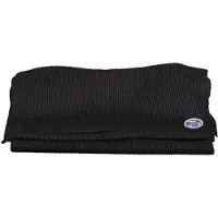 North sails Hommes, Écharpe, Black Cotton Men Scarf, Noir