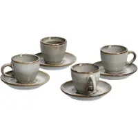 Zeller Set à espresso, Tasse, Marron