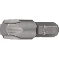 Hazet Embout-tournevis (bit) - Hexagone massif 8 (5/16 pouce) - Profil TORX intérieur - Taille: T 55 - Longueur totale: 35 mm - 2224-T55