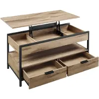 Vasagle Table basse, table de salon réglable en hauteur, 50 x 100 x (48-63) cm