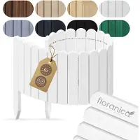 Pemicont Floranica Bordure de jardin H 30 x L 100 cm Blanc – ganivelle en bois de pin