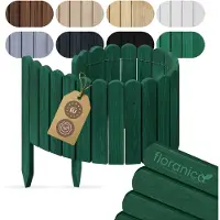 Pemicont Floranica Bordure de jardin H 30 x L 100 cm Vert – ganivelle en bois de pin