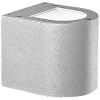 ROSSINI ILLUMINAZIONE Applique Led Argent 9W Double Émission Ronde Gris 3000K Ip65 - Groupe Rossini - Applique En Aluminium Haute Résistance Pour Extérieur