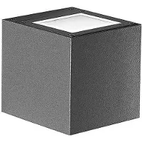 ROSSINI ILLUMINAZIONE Applique Led Argentée 9W Double Émission Carrée Ip65 3000K Anthracite - Eclairage Extérieur Design En Aluminium