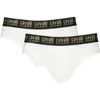 Cavalli Class Hommes, Sous-vêtements, Bianco Cotton Men Undergarment, Blanc, (Une unité par pack, L)