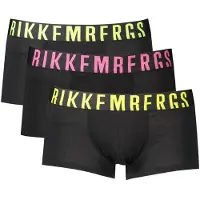 Bikkembergs Hommes, Sous-vêtements, Schwarz Polyester Männer Boxer Unterwäsche, Noir, (Lot de 3, XXL)